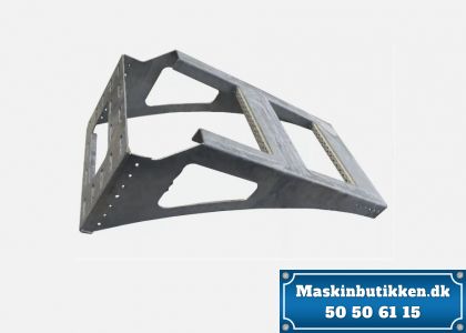 Adgangsstige, 2 faste trin, galvaniseret, 