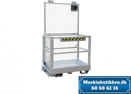 Galvaniseret arbejdskurv til gaffeltruck MAX 300kg.