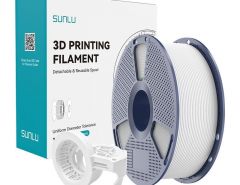 3D Filament PETG Mat Hvid Sunlu 1 kg. HIGH SPEED