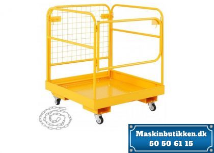 Arbejdskurv til gaffeltruck max 600kg. foldbar